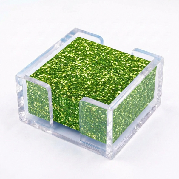 Acrylic Glitter Coasters – Chartreuse