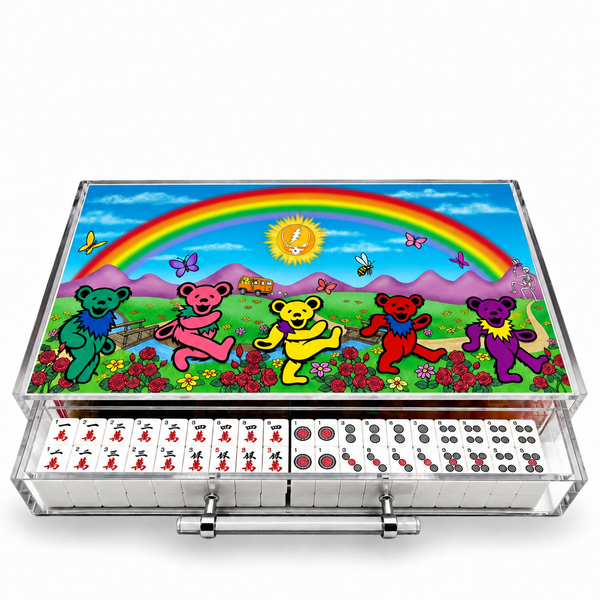 Grateful Bears Acrylic Mahjong Case