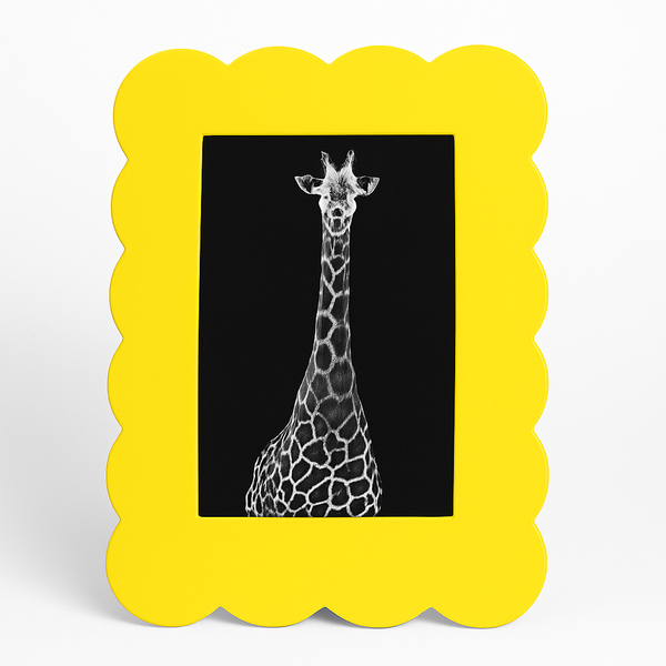 Scalloped Photo Frame Yellow