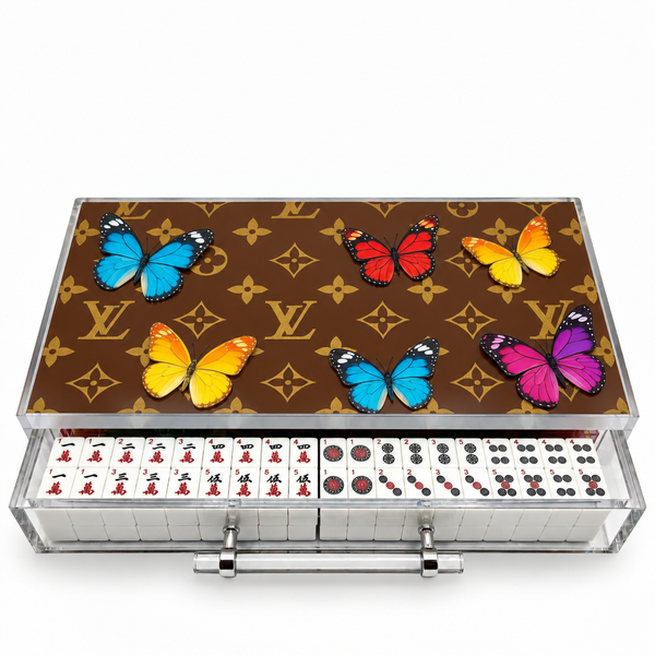 Mahjong Set Fleur Butterflies - Acrylic