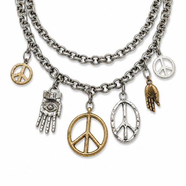 Hipchik Rolo Necklace Bohemian Charms