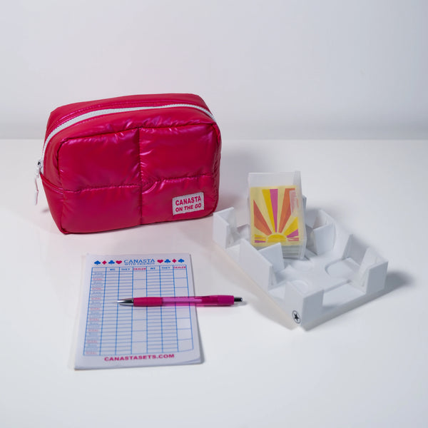 Canasta On The Go Travel Set - Pink