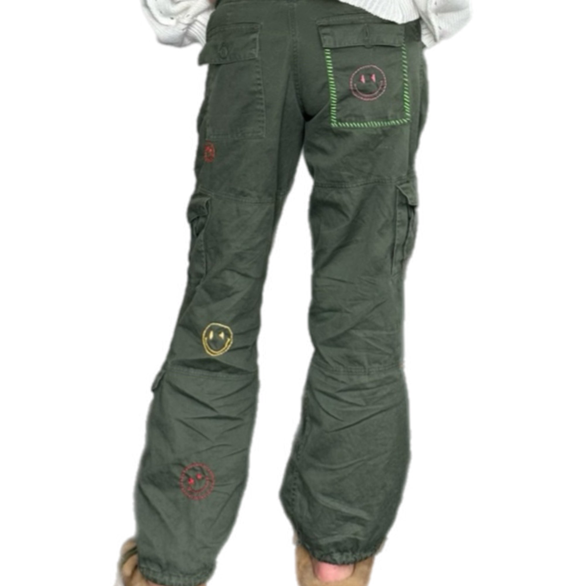 パンツ old oackly gimmick pants Oakley Gimmick Work Pants Embroidered Mosaic Pattern Beige