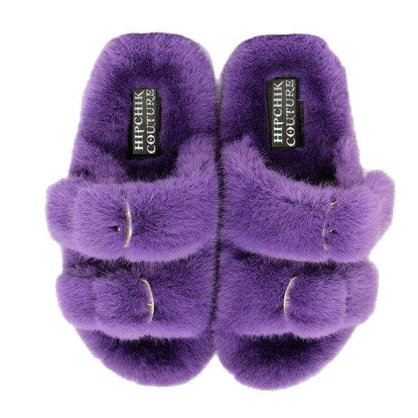 Mink Slide Sandals Shoes  - Purple