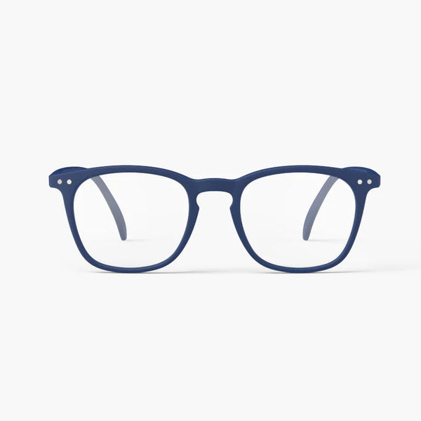 Blue eyeglasses on a white background