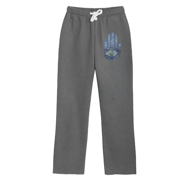 Hamsah Crystal Eye Boyfriend Relaxed Pants SAMPLE SALE