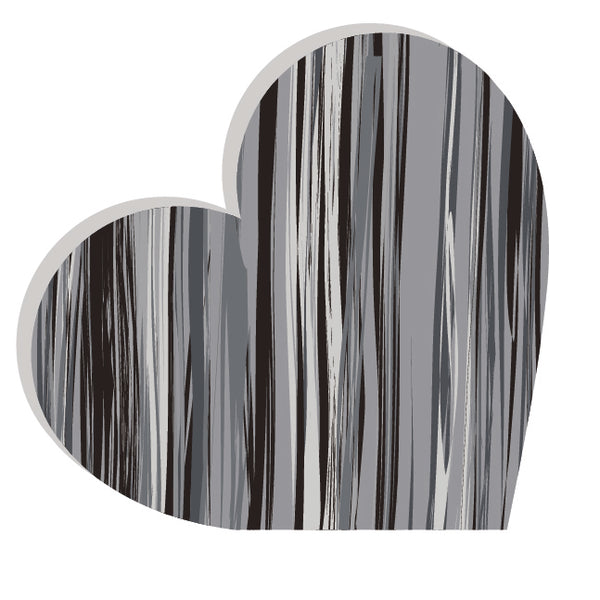 Grey Glitter Heart Block