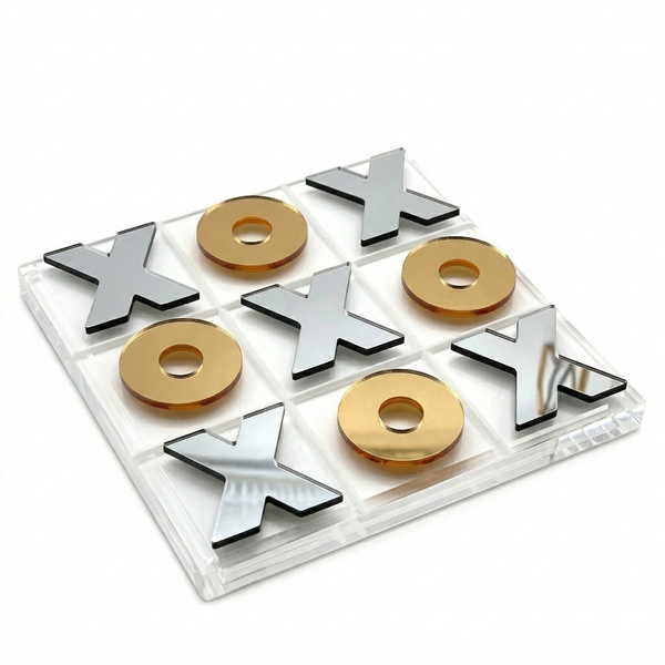 Acrylic Tic Tac Toe XO Gold Game