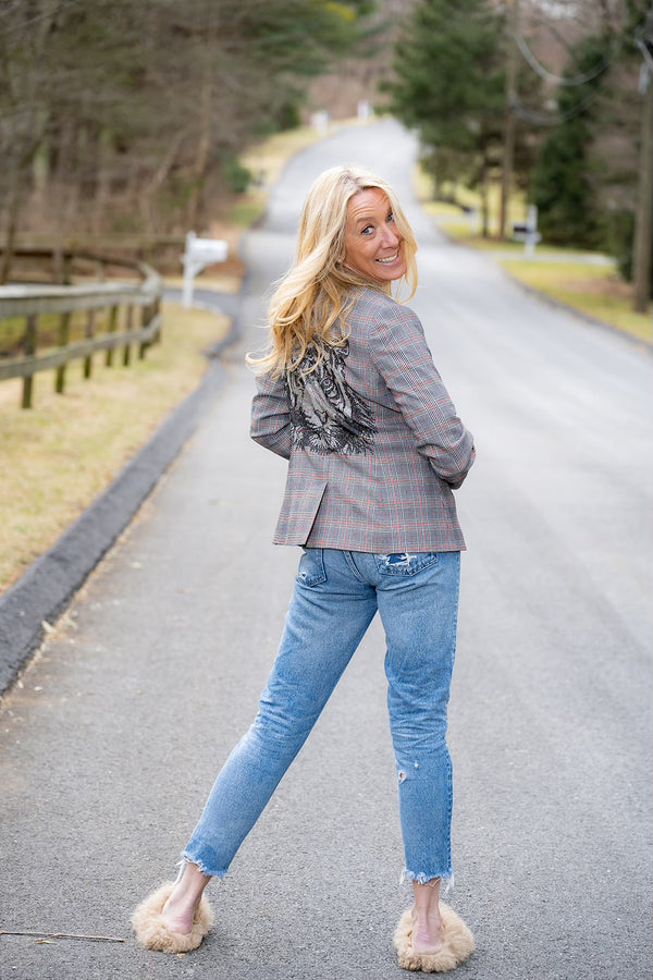 Tiger Blazer - Red Plaid SAMPLE SALE