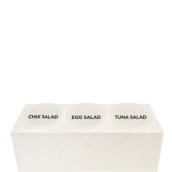 Acrylic Salad Holder – 3  Compartments