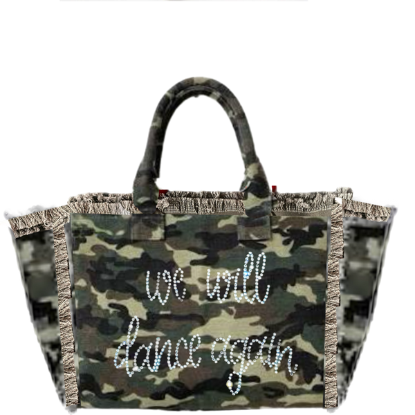 We Will Dance Canvas Fringe Bag SAMPLE SALE
