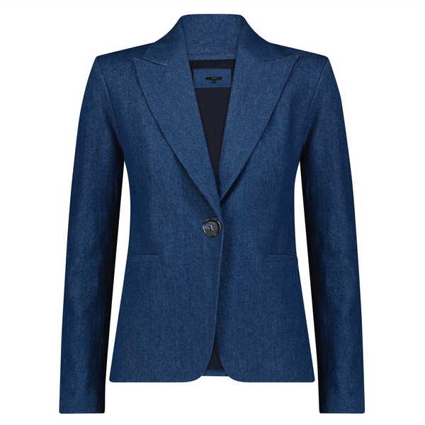 Red Hearts Dance Blazer - Denim