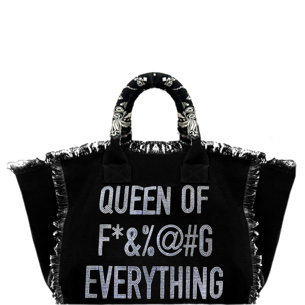 Queen of F*&%@#G Fringe Canvas  Bag