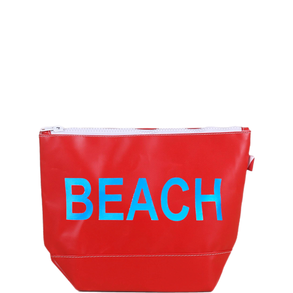Big Sur Splash Zippered Pouch: Red