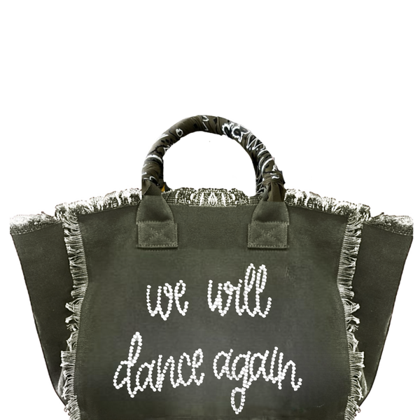 We Will Dance Canvas Fringe Bag