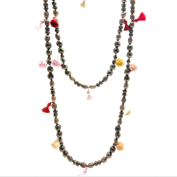 Hipchik Pyrate Bead Tassels Necklace