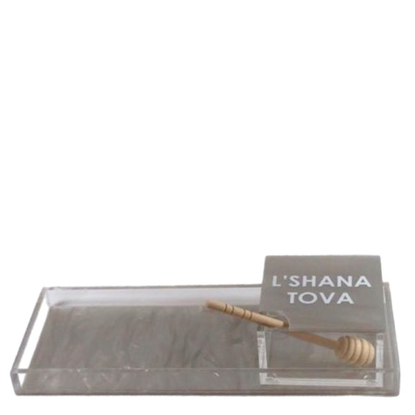 Acrylic Honey Tray with Stick – Perfect Rosh Hashanah Gift￼