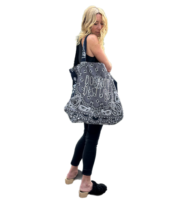 Do Not Disturb Reversible Bandana Shopper Tote