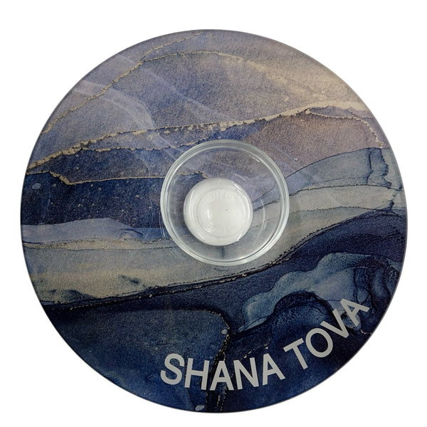 Acrylic Honey Lazy Susan Tray with Stick – Perfect Rosh Hashanah Gift
