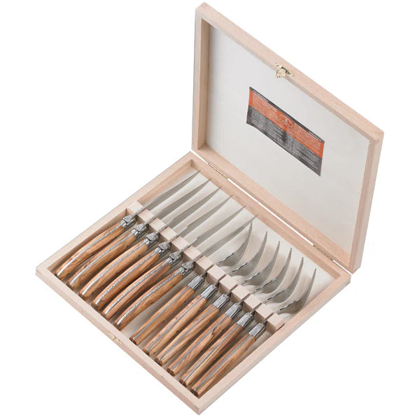 Wood Handle Cutlery  Fork Knife Set
