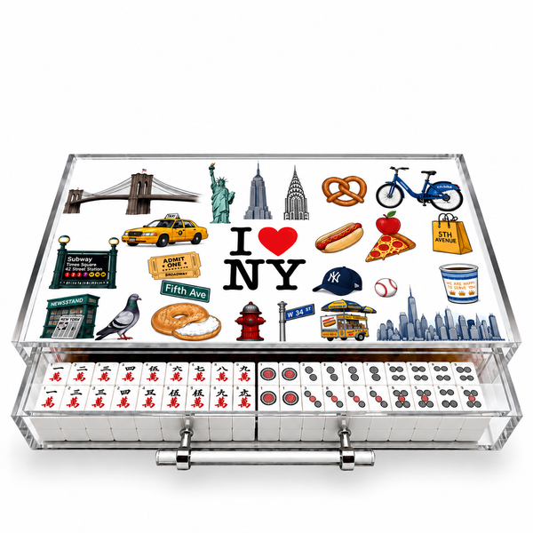 NYC Acrylic Mahjong Case