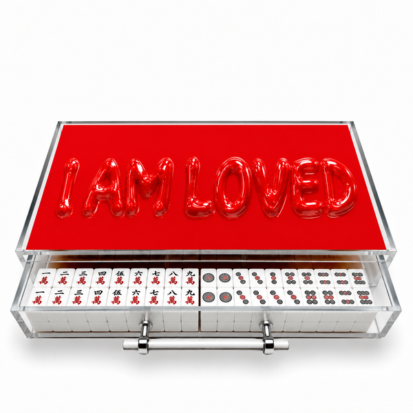 I am Loved Bubble  Acrylic Mahjong Case