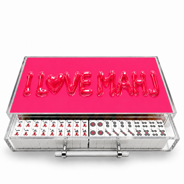 I love Mahjong Bubble Acrylic Mahjong Case