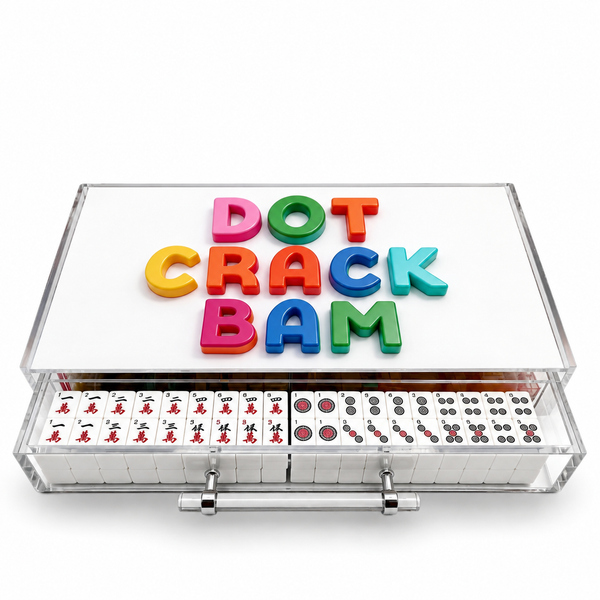 Dots Bams Cracks Acrylic Mahjong Case