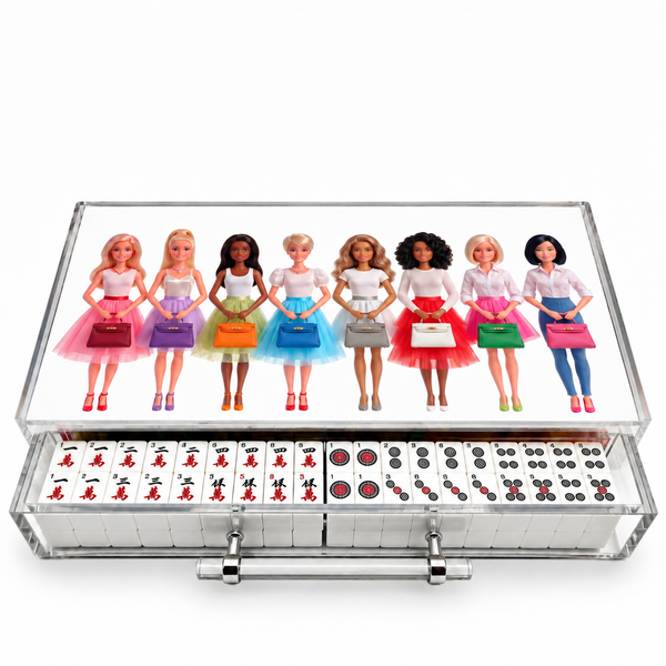 Fancy Bag Acrylic Mahjong Case