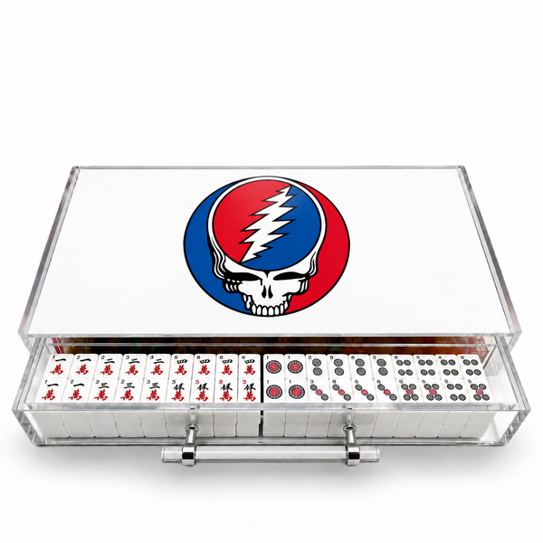 Steal Face Acrylic Mahjong Case