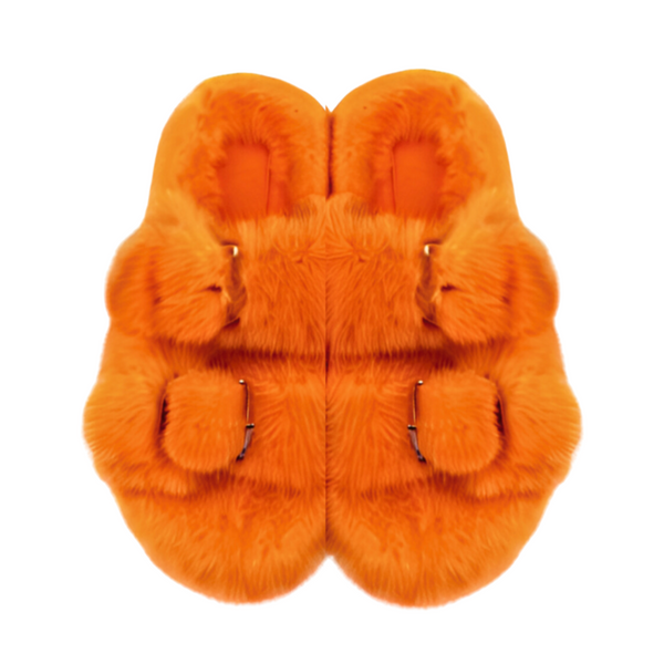 Mink Slide Sandals Shoes  - Orange