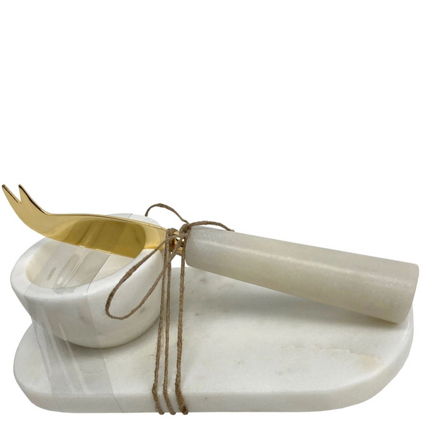 White Marble Spreader Set