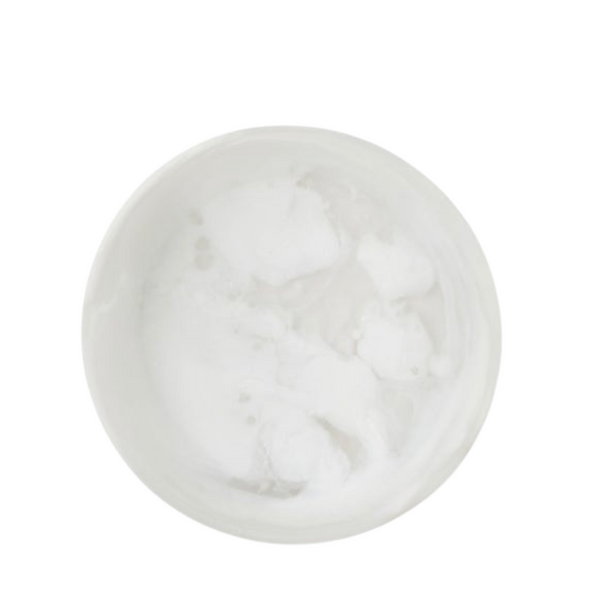 Resin White Swirled Serving Bowl