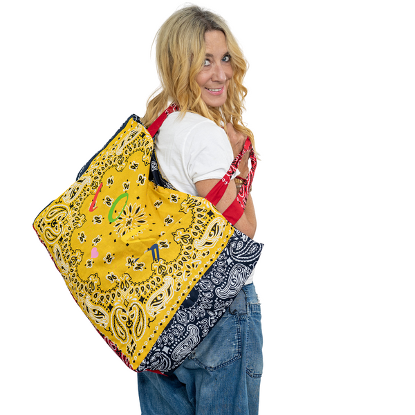 Love Reversible Bandana Shopper Tote