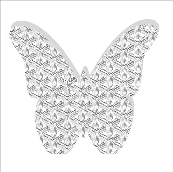 White Pattern Butterfly Block