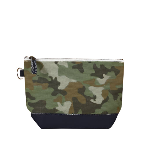 Canvas Make Up Accessories Camo Zip Pouch: Red