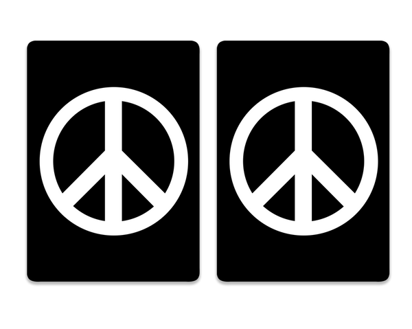 Cards-plastic PVC playing cards BLACK and WHITE PEACE sign