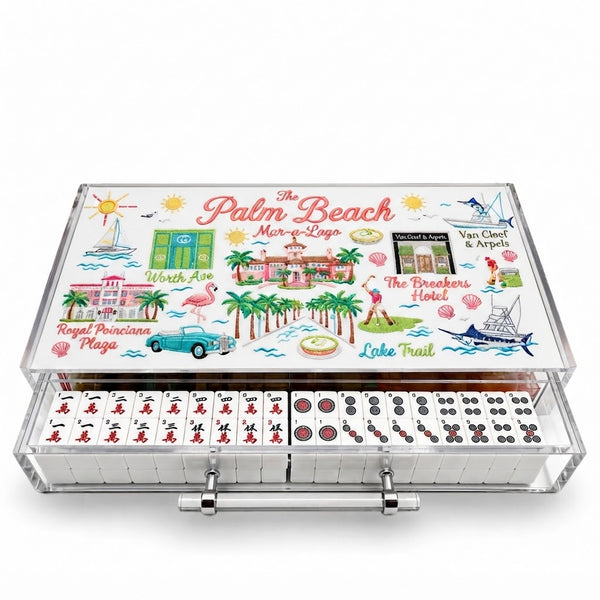 Palm Beach Acrylic Mahjong Case