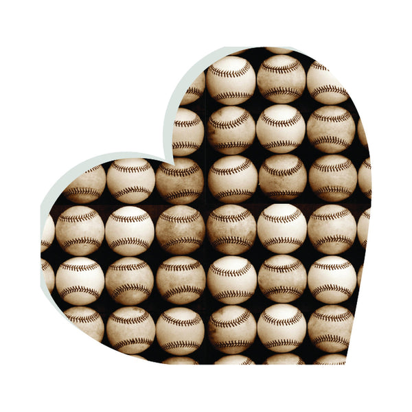 Heart Acrylic Object Designer Shelf Decor Games in Baseball