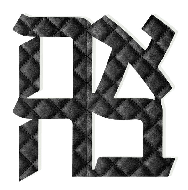 Ahava Acrylic Object Shelf Decor Blacks in Black Faux Leather