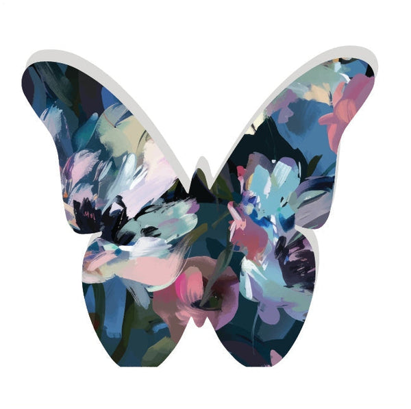 Butterfly Acrylic Object Shelf Decor Multi Rainbow in Blooming Flowers