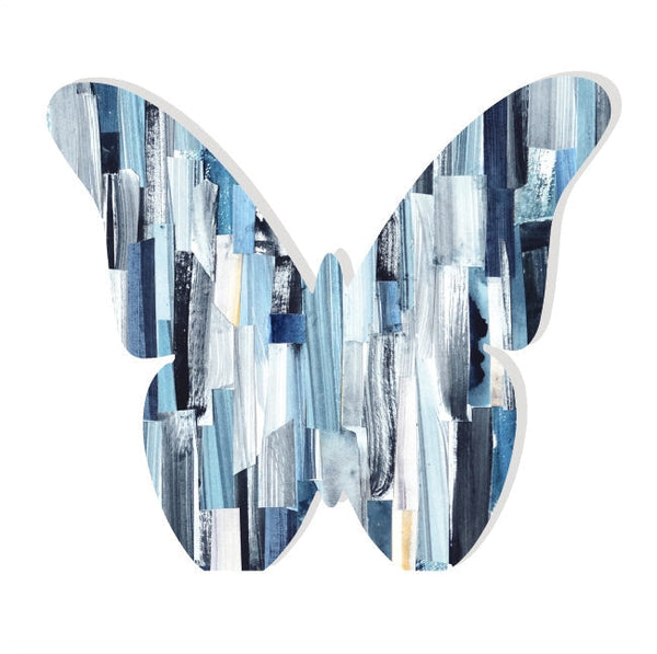 Butterfly Acrylic Object Shelf Decor Blues in Blue Paint