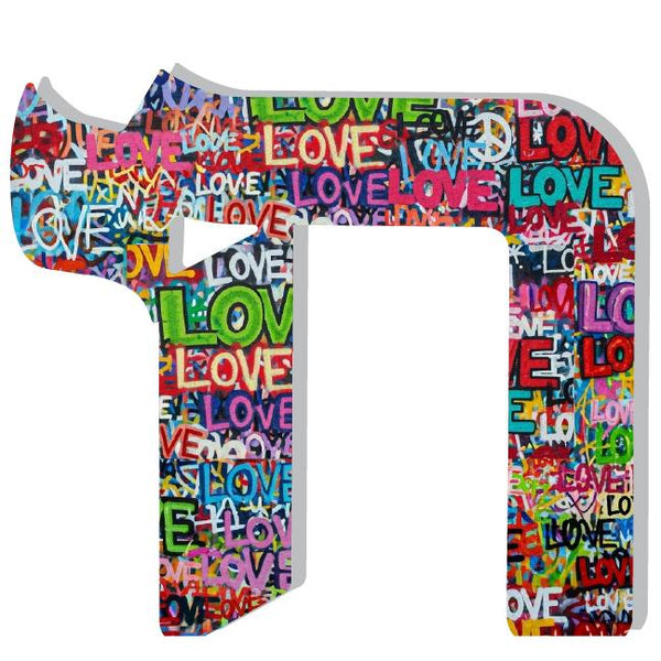 Chai Acrylic Object Shelf Decor Graffiti in Love Graffiti