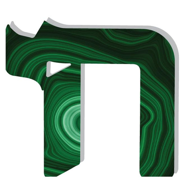 Chai Acrylic Object Shelf Decor Greens in Malachite