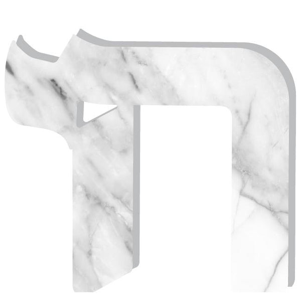 Chai Acrylic Object Shelf Decor Whites in Marble White