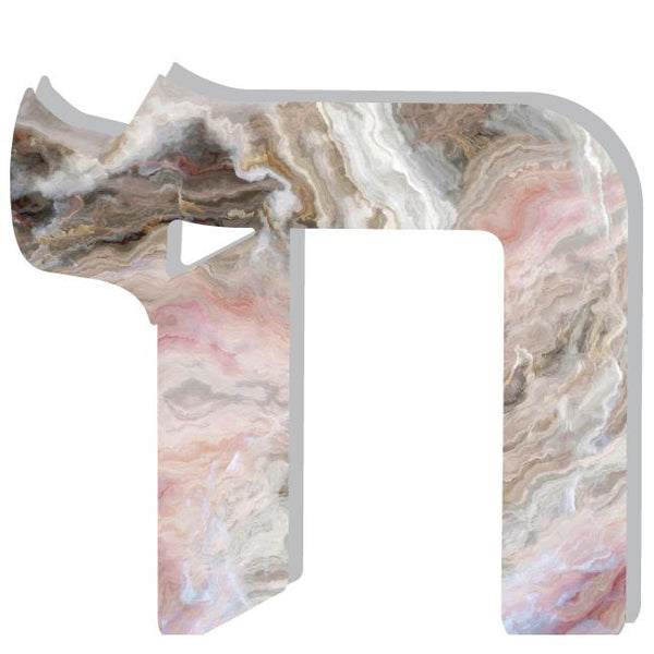 Chai Acrylic Object Shelf Decor Pinks in Pink Gray Marble