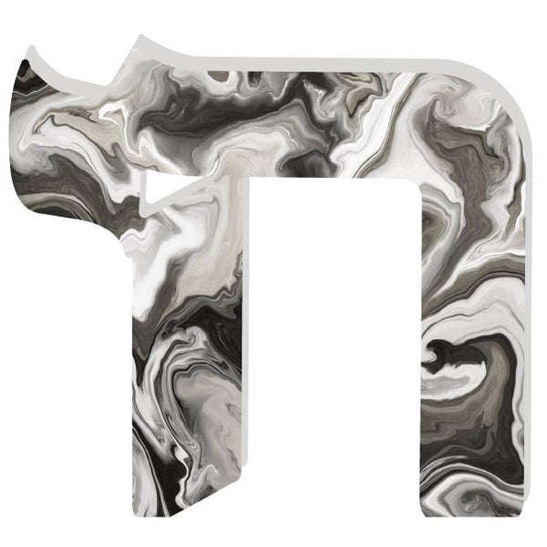 Chai Acrylic Object Shelf Decor Blacks in Swirl