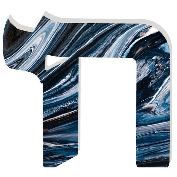 Chai Acrylic Object Shelf Decor Navy in Wavy Navy