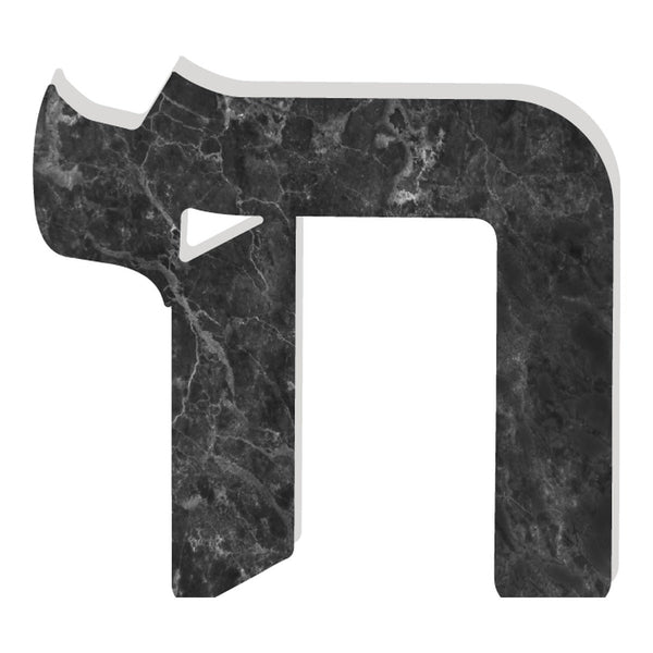 Chai Acrylic Object Shelf Decor Greys in Charcoal Marble