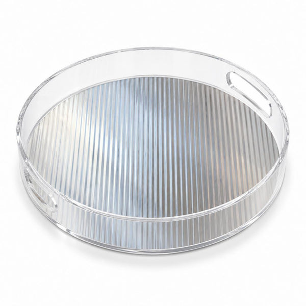 Acrylic Tray - Beige Brown Tone - Circle